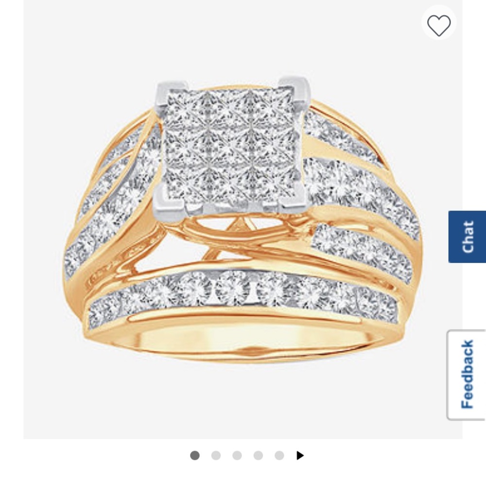 3 Ct Genuine Diamond Statement Ring - image 3